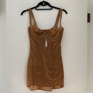 SKIMS Glisenette Corset Dress in Chai size M NWT